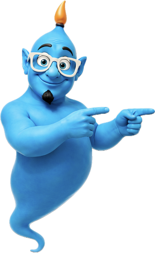 Genie Edu World Mascot - Your Guide to Success